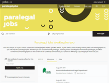 Tablet Screenshot of paralegaljobs.ca